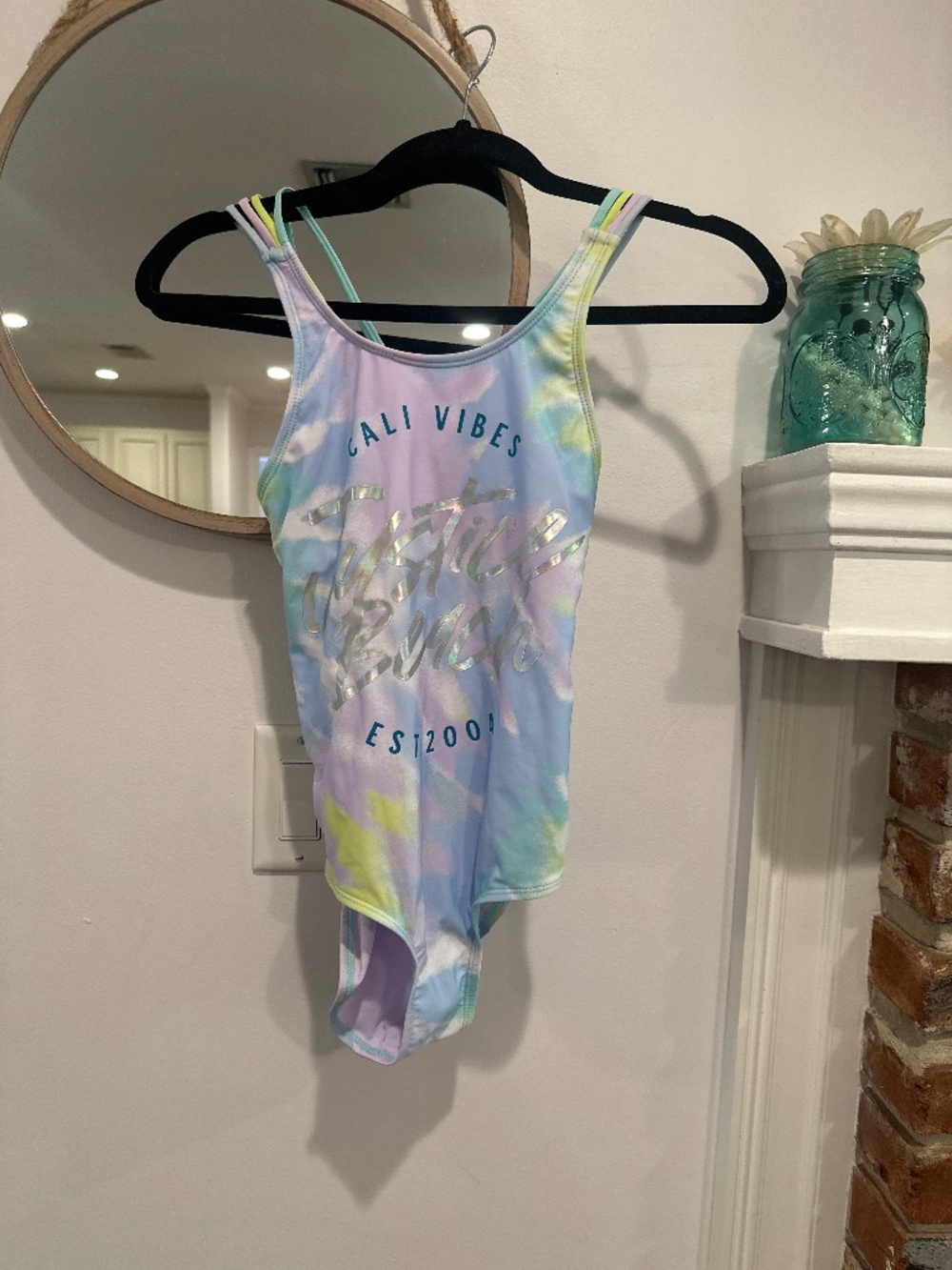 Justice “Cali Vibes Justice Beach” One Piece Swimsuit Girls Size 12/14